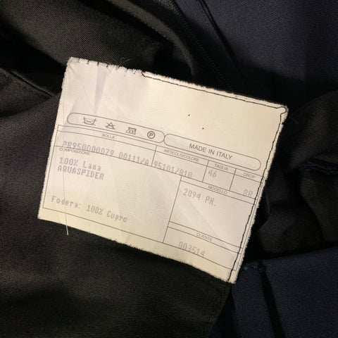 ISAIA Chest Size 36 Navy Solid Wool Notch Lapel 32 30 Suit