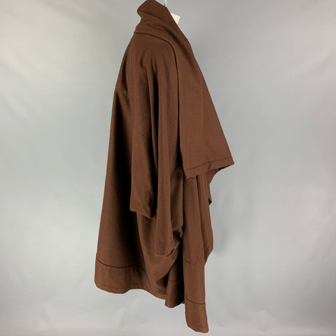 MONITALY Size M/L Voguar Brown Wool Nylon Oversized Coat