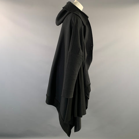 UNDERCOVER Size M Black Cotton Asymmetrical Coat