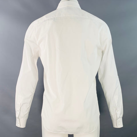 VALENTINO Size S White Cotton Studded Button Up  Long Sleeve Shirt