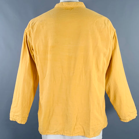 TENDER CO. Size L Yellow Cotton Buttoned Jacket