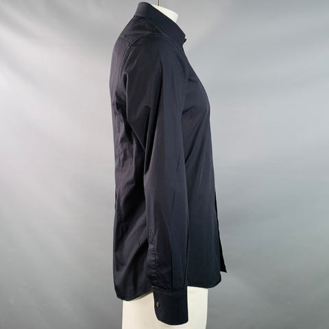 DOLCE & GABBANA Size L Black Cotton Button Up Long Sleeve Shirt