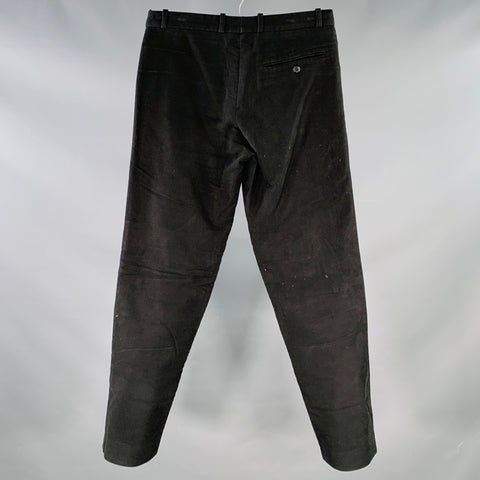 DIRK SCHONBERGER Size 30 Black Cotton Zip Pockets Tapered Casual Pants