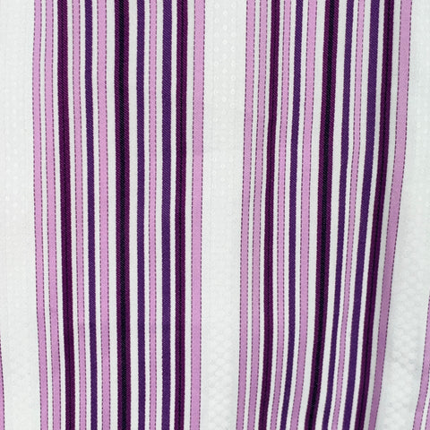 BUGATCHI UOMO Size XXL Purple White Stripe Cotton Long Sleeve Shirt