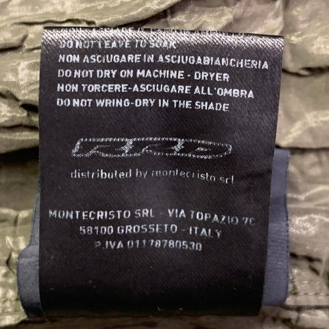 ROBERTO RICCI DESIGNS Taille 42 Veste à Capuche Froissée Zippée à Boutons Pression Vert Olive