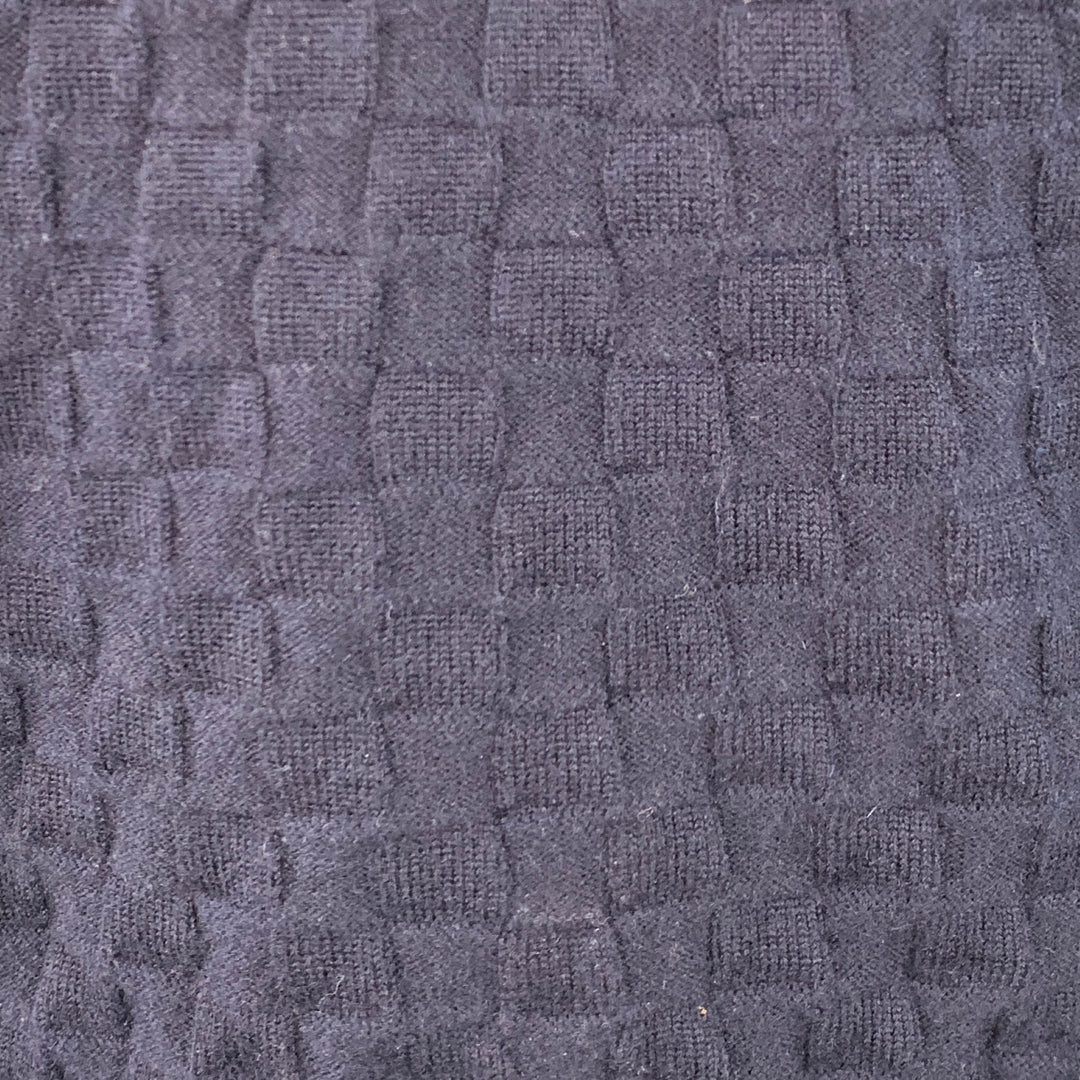 LOUIS VUITTON Size S Damier Signature Navy Checkered Wool Crew Neck Sweater
