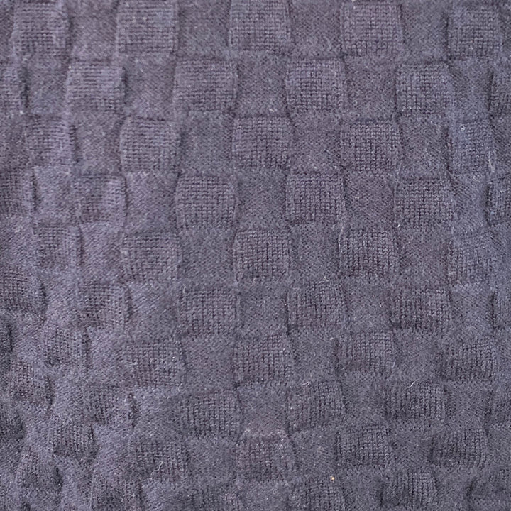 LOUIS VUITTON Size S Damier Signature Navy Checkered Wool Crew Neck Sweater