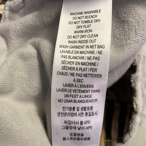 BURBERRY Size S Grey Cotton Embossed Drawstring Shorts