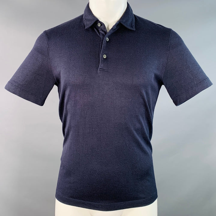 THEORY Size S Navy Modal Blend Short Sleeve Polo