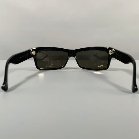 MARC JACOBS Black Silver Signature Print Acetate Sunglasses