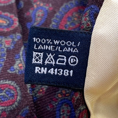 POLO Brown Paisley Wool Tie
