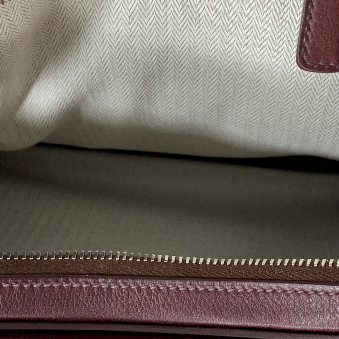 HERMES 2013 Hebdo Reporter Burgundy Togo Leather Palladium Messenger Bag