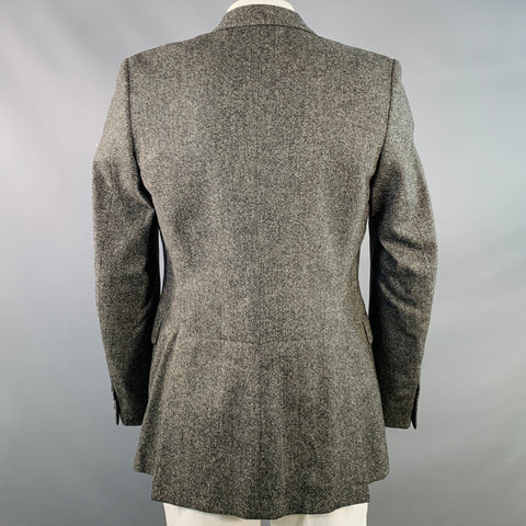 BURBERRY PRORSUM Size 42 Grey Black Heather Wool Notch Lapel Sport Coat