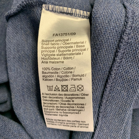 LACOSTE Size S Blue Cotton Half Placket Polo
