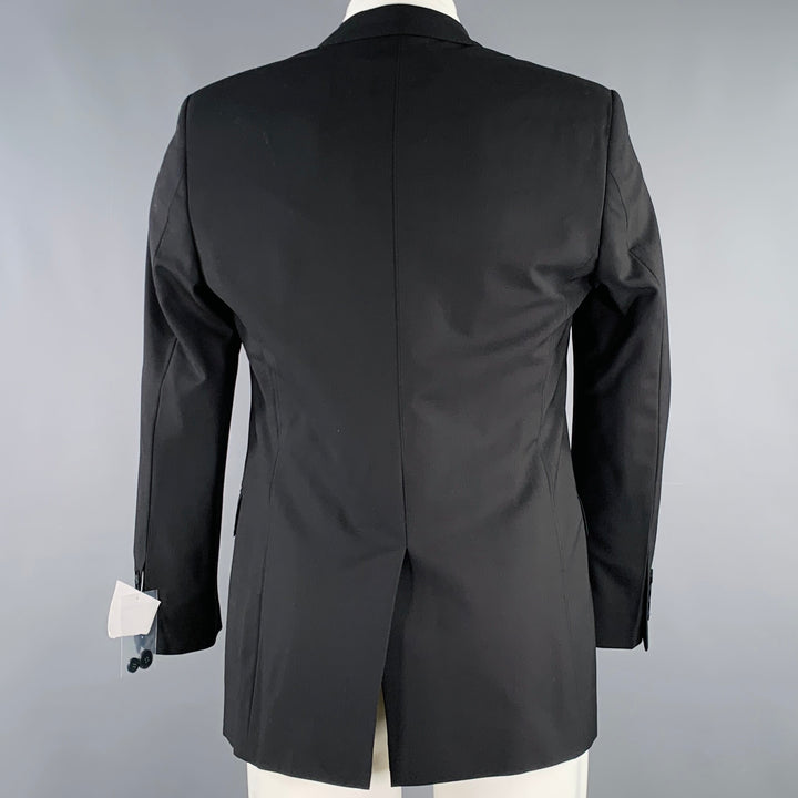 LOUIS VUITTON Size 38 Regular Black Wool Blend Sport Coat