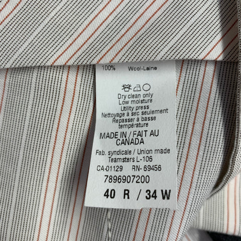TAILO RED Size 40 Grey Wool Single Breasted Suit