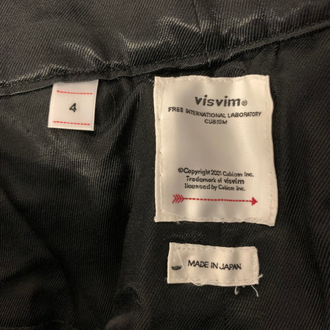VISVIM Size L Black Wool Linen Waist Tie Pants