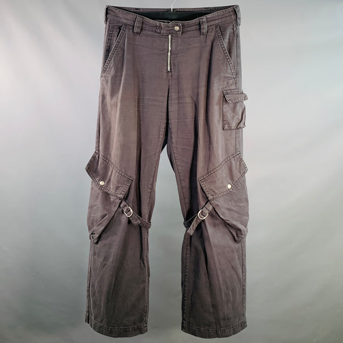 ACNE STUDIOS Size L Grey Charcoal Cotton Cargo Casual Pants