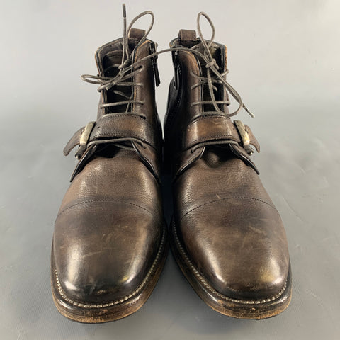 JOHN VARVATOS Size 9.5 Brown Leather Boots
