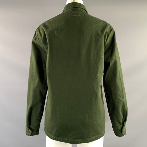 TELLASON Size S Green Hunter Green Cotton Cargo Jacket