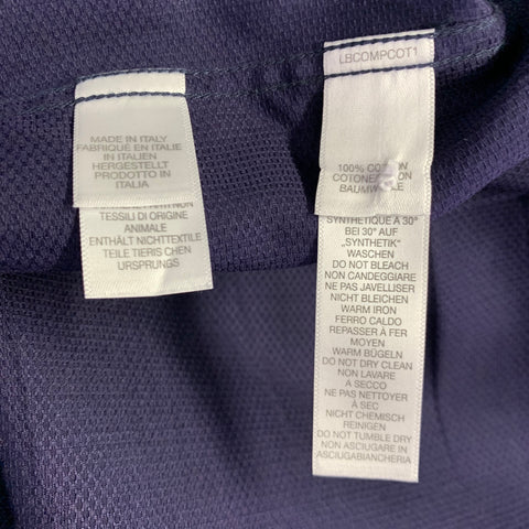 PAUL SMITH Size L Purple Textured Cotton One Pocket Long Sleeve Shirt