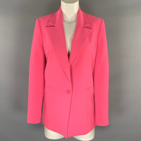 ALICE + OLIVIA Size 4 Pink Polyester Peak Lapel Jacket