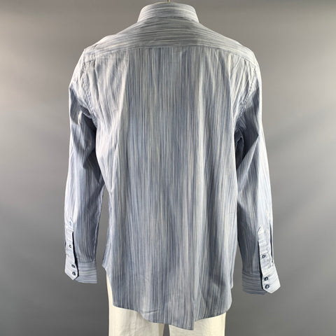 ROBERT GRAHAM Size XXL Blue Stripe Cotton Button Up Long Sleeve Shirt