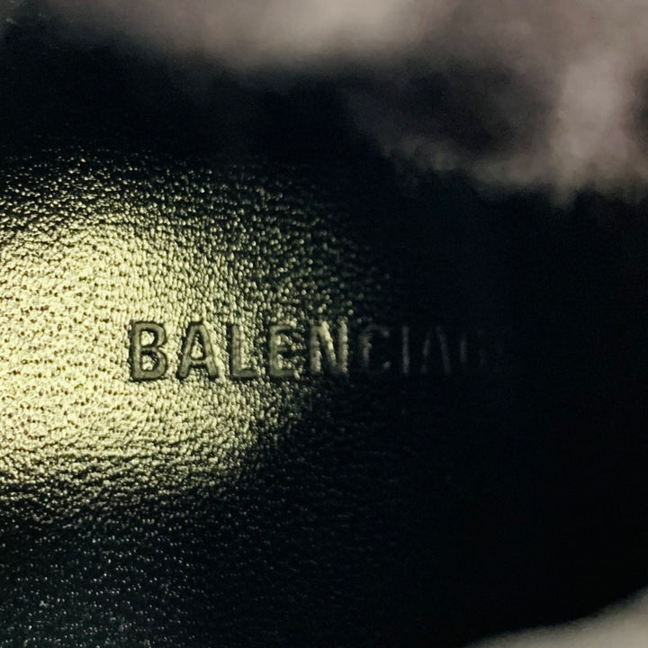 BALENCIAGA Size 7 Knife Black Velvet Pointed Toe Boots