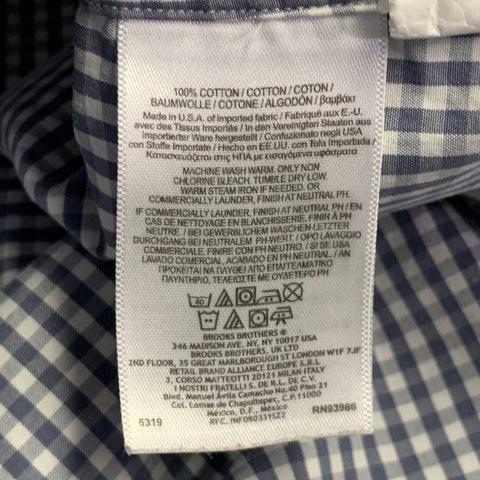 CHEMISE NOIRE EN COTON À CARREAUX GRIS ET BLANC AVEC UNE POCHE ET MANCHES LONGUES, TAILLE S
