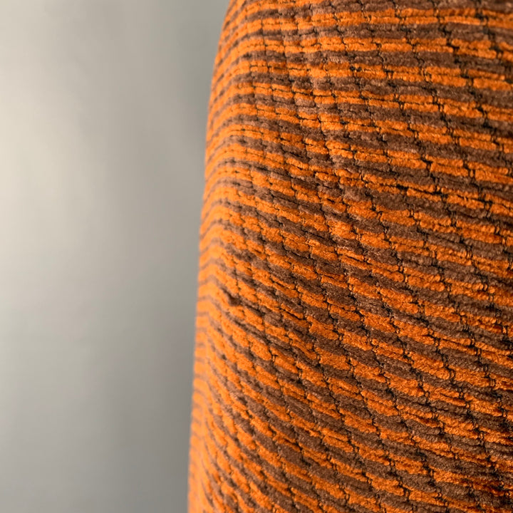 AKRIS Size 8 Orange Brown Polyester Cotton Velvet Leather Cuffs Jacket Blazer