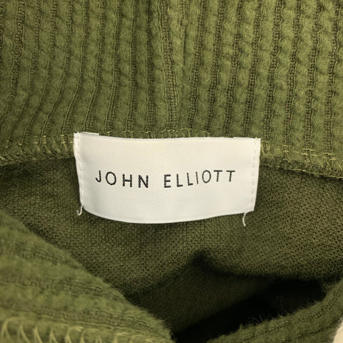 JOHN ELLIOTT Size S Green Textured Cotton Polyester Hooded Sweatshirt