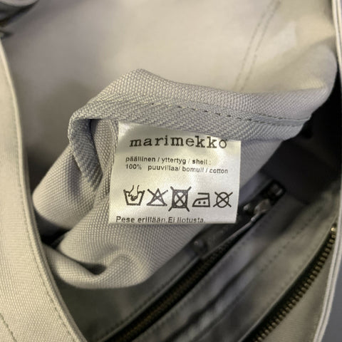 MARIMEKKO Gray Tan Color Block Leather Tote Bags
