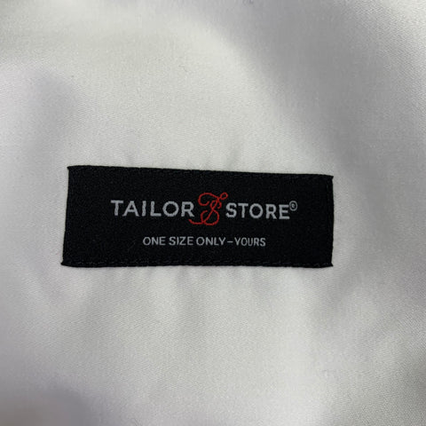 TAILOR STORE Size XXL White Pleated Cotton Tuxedo Long Sleeve Shirt