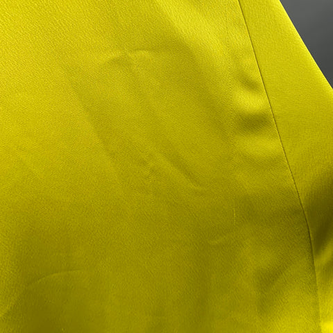 MSGM Size S Yellow Polyester Layered A-Line V-Neck Dress