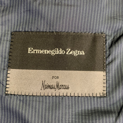 ERMENEGILDO ZEGNA Size 44 Grey Wool Single Breasted Notch Lapel Sport Coat