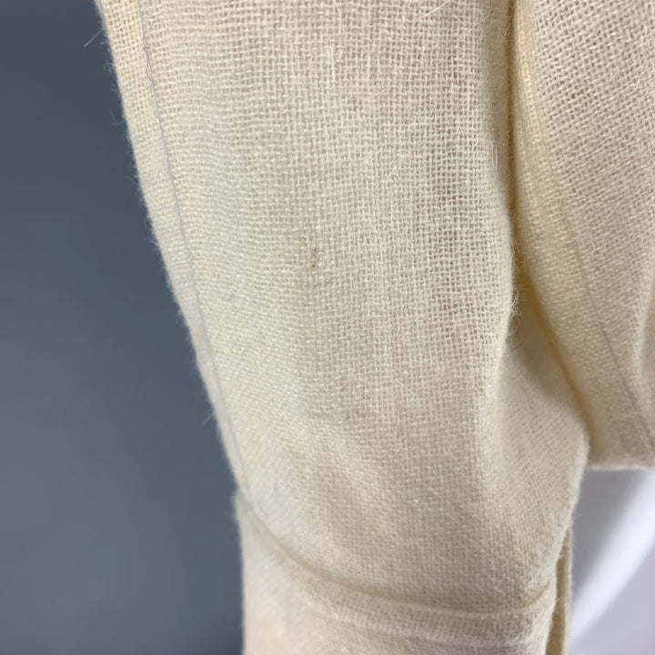 COMME des GARCONS 1980s Size S Cream Wool Blend Double Layer Jacket