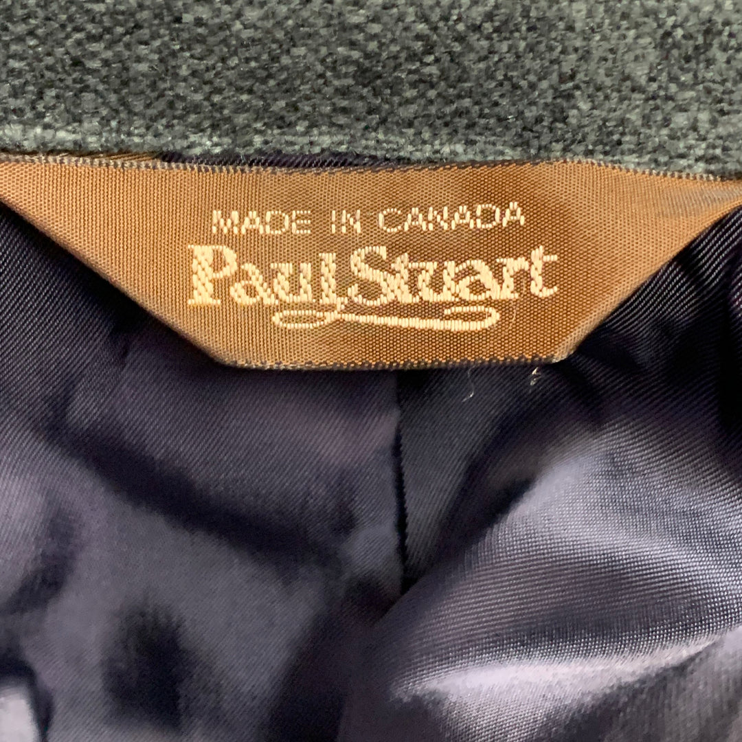 PAUL STUART Size 40 Green Silk Cashmere Single Breasted Sport Coat