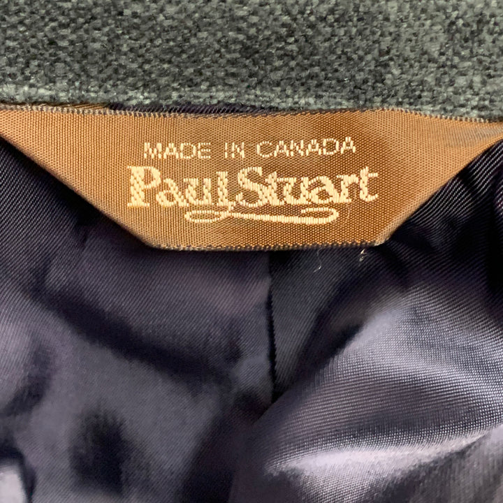 PAUL STUART Size 40 Green Silk Cashmere Single Breasted Sport Coat