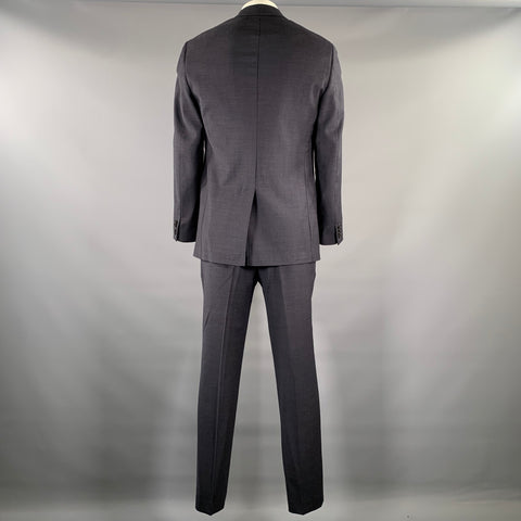 THEORY Size 42 Navy Heather Wool Blend Notch Lapel Suit