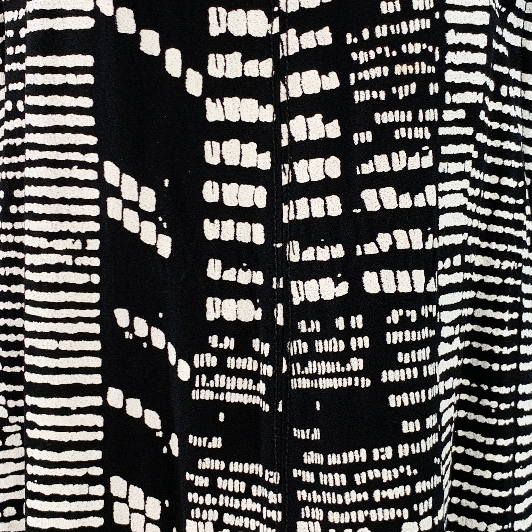 PROENZA SCHOULER Size 4 Black White Viscose Textured Sleeveless Dress