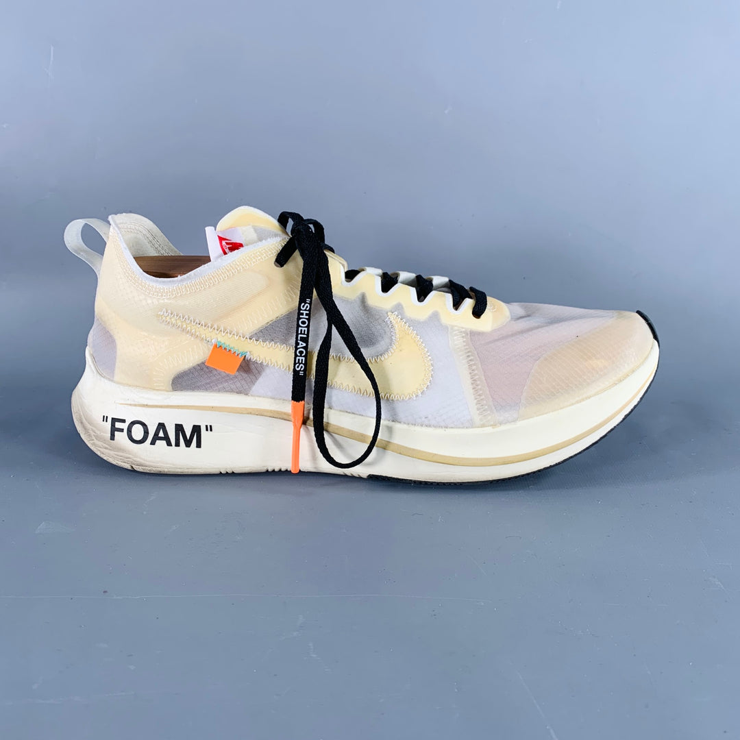 NIKE x OFF-WHITE 2017 Size 11 The Ten White Translucent Synthetic Athletic Sneakers