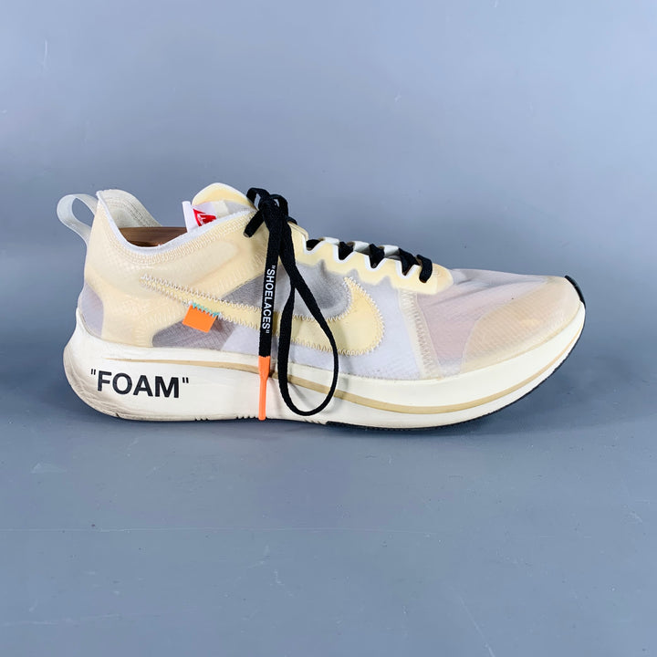 NIKE x OFF-WHITE 2017 Size 11 The Ten White Translucent Synthetic Athletic Sneakers