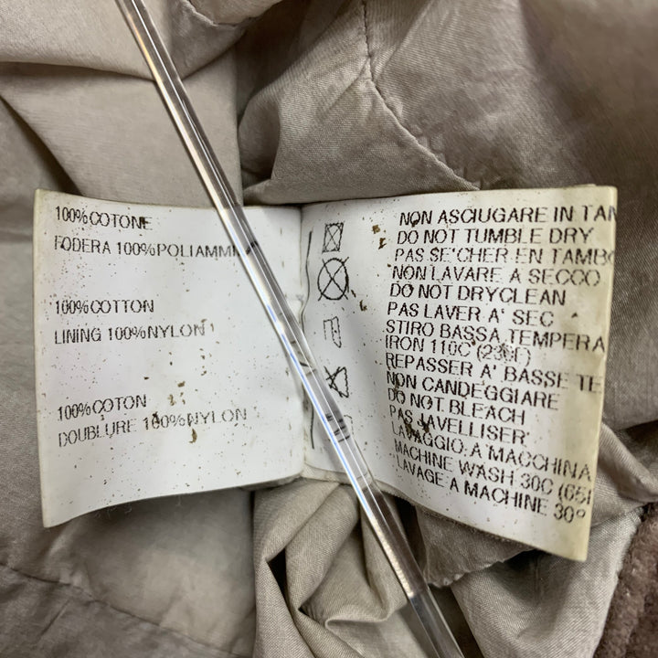 DRKSHDW Size L Brown Taupe Cotton Velvet Trucker Jacket