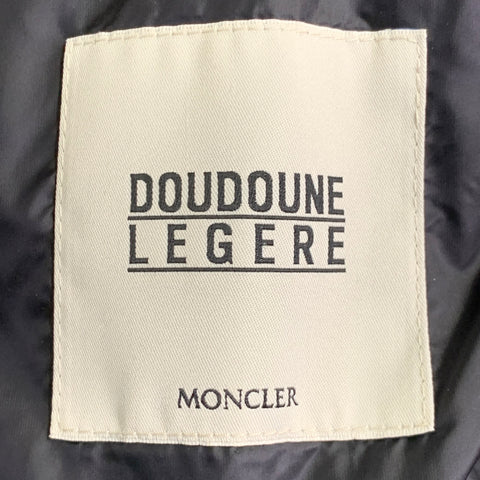 MONCLER Size S Beaufortain White Black Color Block Polyamide Zip Snaps Bomber Jacket