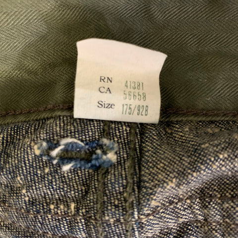 RRL by RALPH LAUREN Size XL Navy Heather Cotton Chore Overalls Jumpsuit