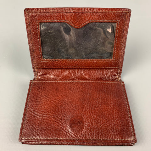 SCULLY Brown Textured Leather Bi-Fold Wallet