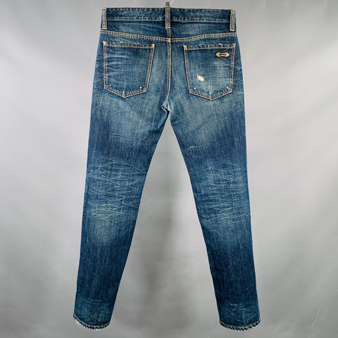 DSQUARED2 Size 30 Blue Distressed Jeans