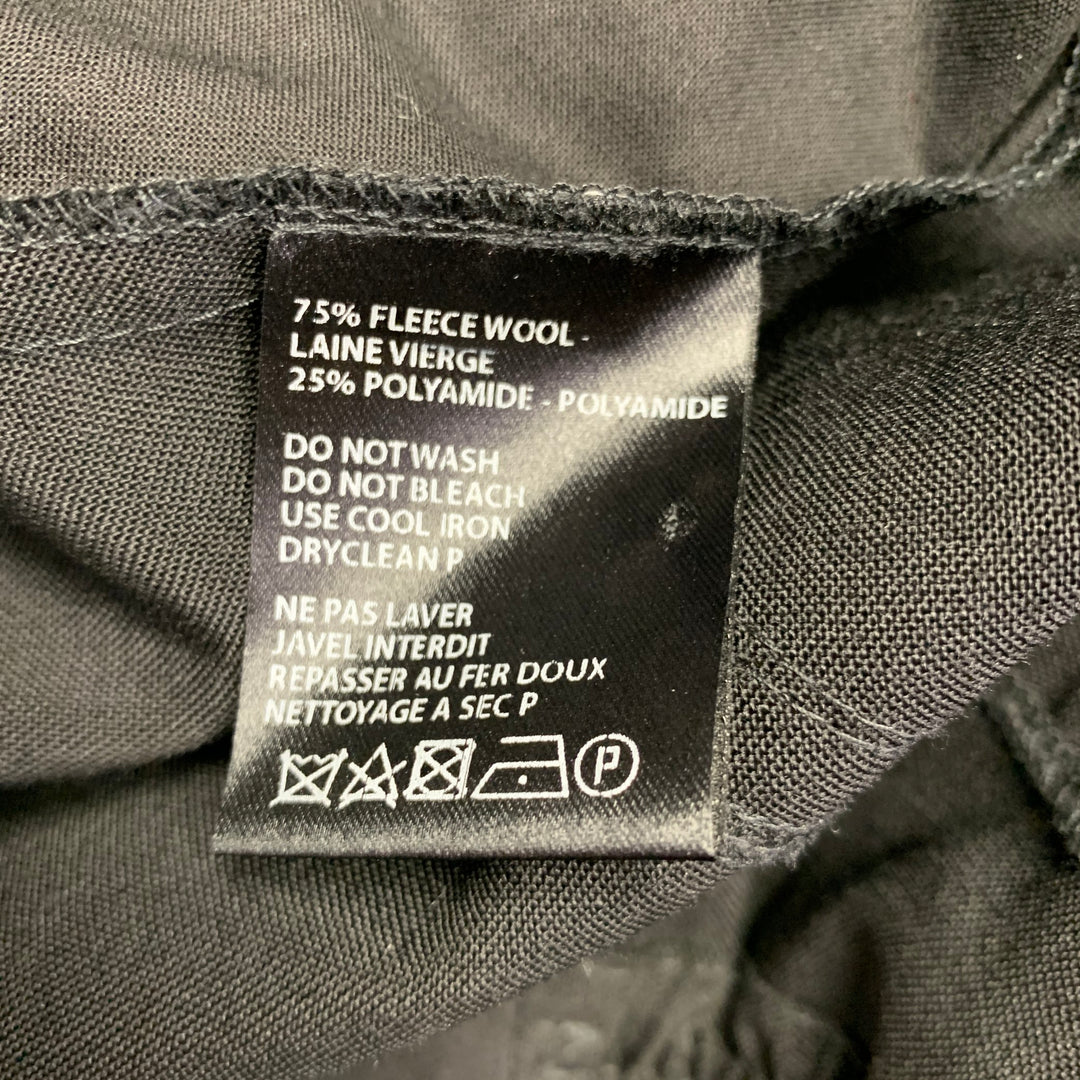 HAIDER ACKERMANN Size 34 Black Wool Polyamide Drop Crotch Dress Pants
