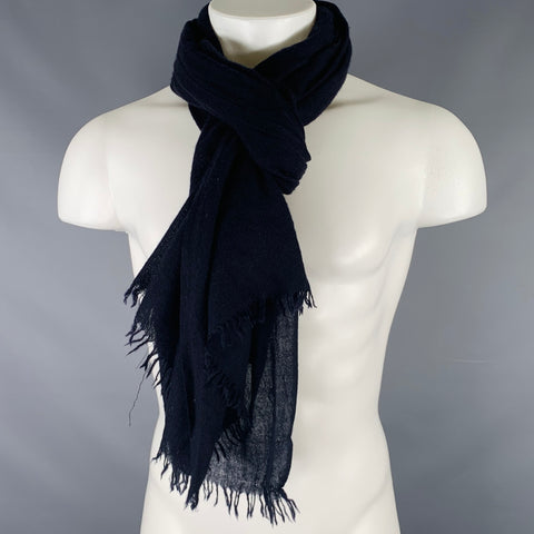 JOHN VARVATOS Navy Cashmere Scarf