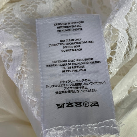 INTERIOR Size XS Off White Nylon Blend Lace Shirt Pants Set